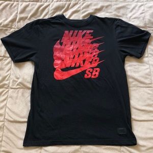 Medium Black and Red Nike SB Graphic T-Shirt